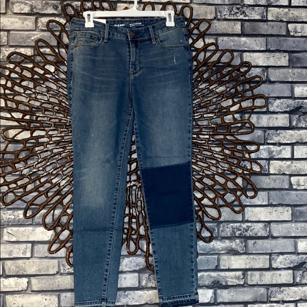 New old navy rockstar skinny stretch jeans 8 patch